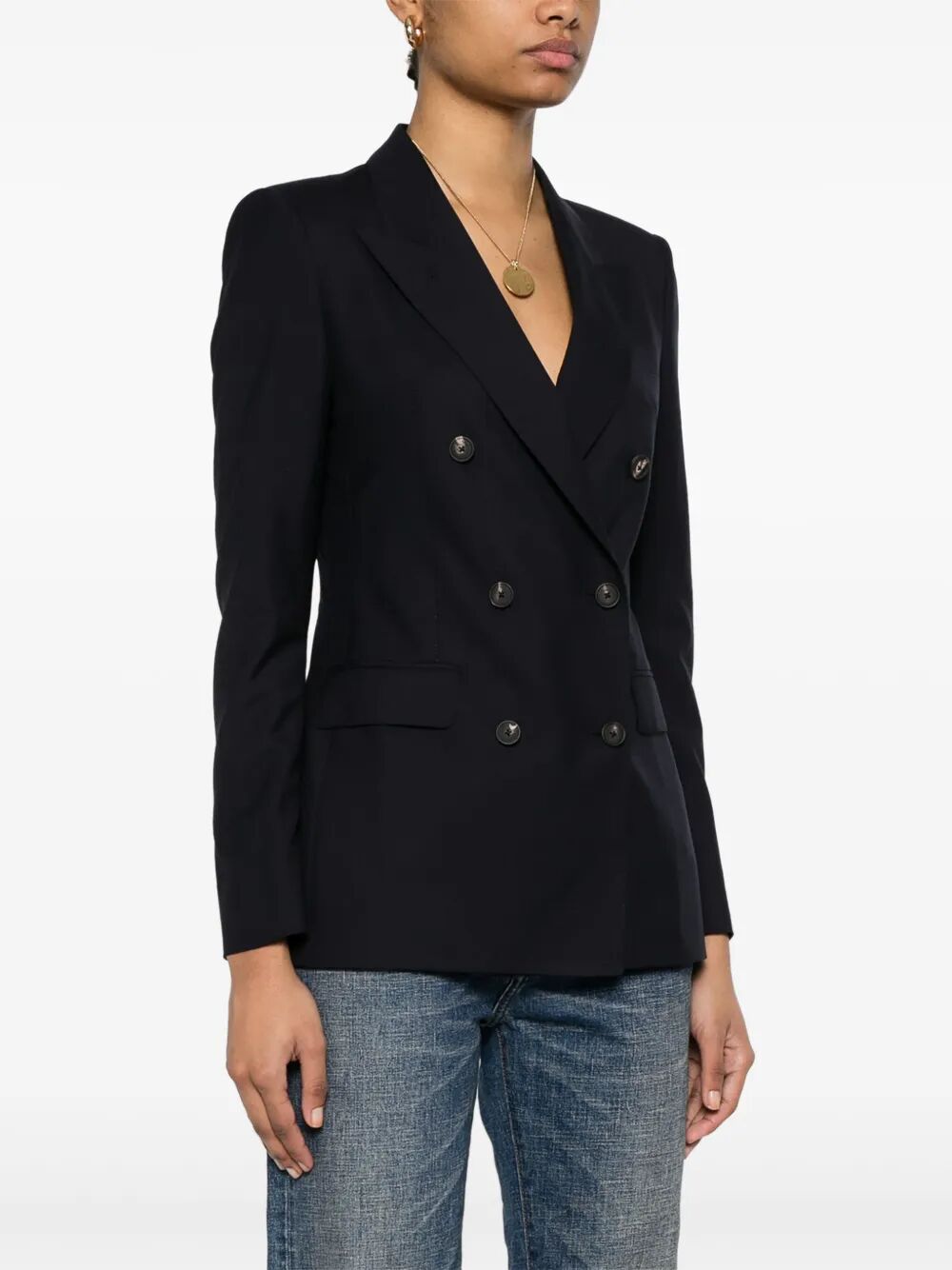 TAGLIATORE Double-Breasted Wool Blazer for Women