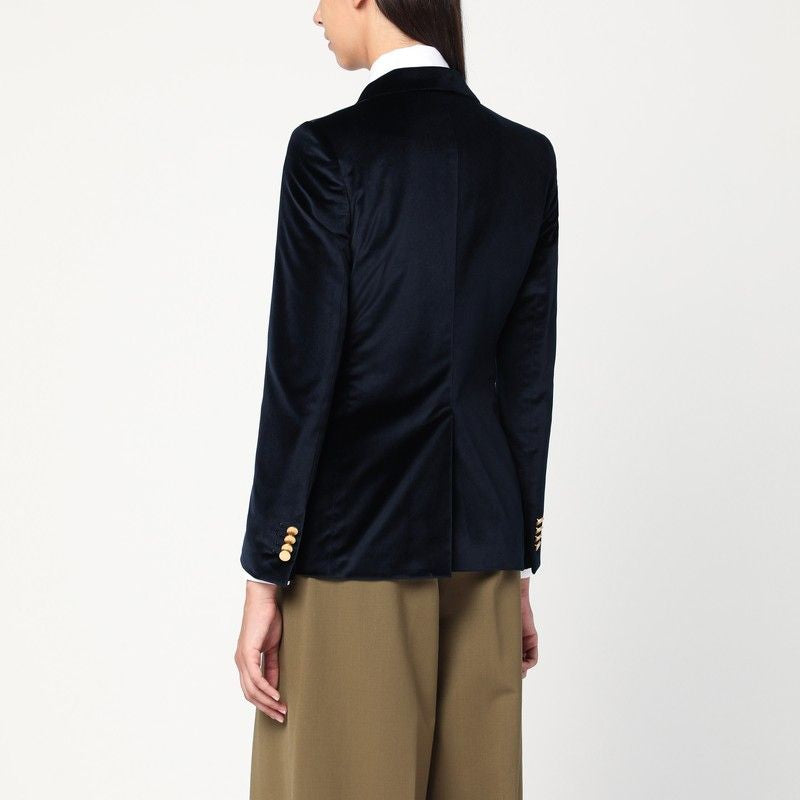 TAGLIATORE Double-Breasted Velvet Jacket