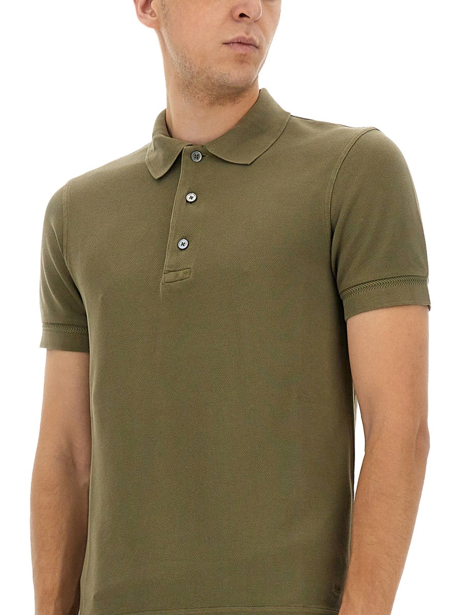 TOM FORD Lyocell Cotton Polo Shirt for Men - FW25 Collection