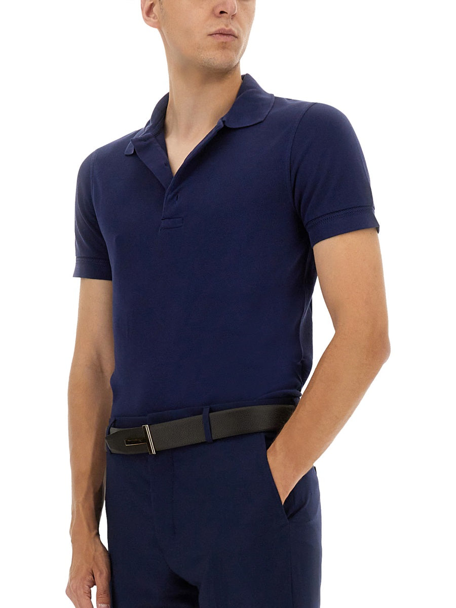 TOM FORD Lyocell Cotton Polo Shirt for Men