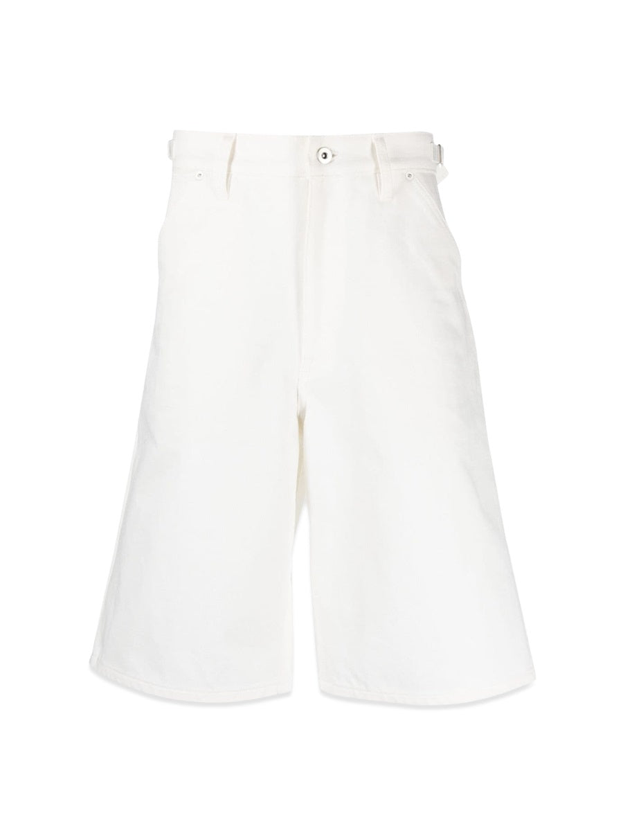 JIL SANDER Men's Denim Shorts with Button Closure