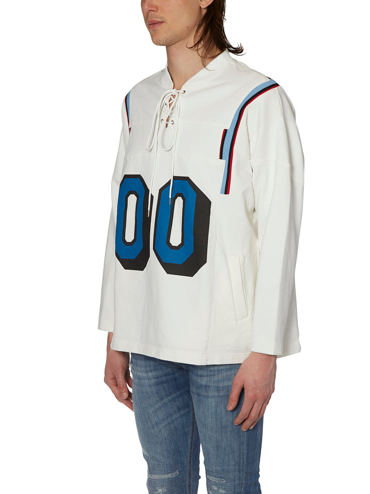 FACETASM Stylish Printed Sweatshirt with Front Pockets - Size III