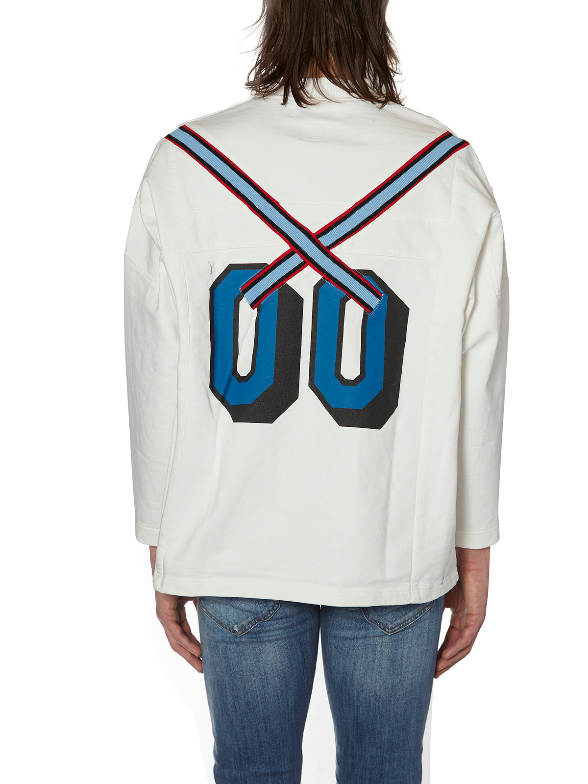 FACETASM Stylish Printed Sweatshirt with Front Pockets - Size III