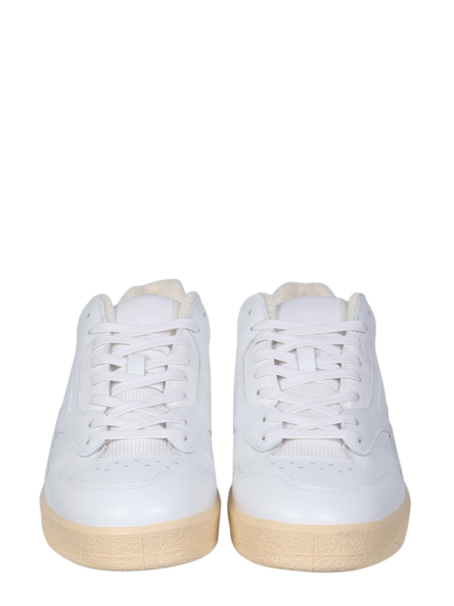 JIL SANDER Low Leather Sneakers with Vulcanized Rubber Sole - 2.5