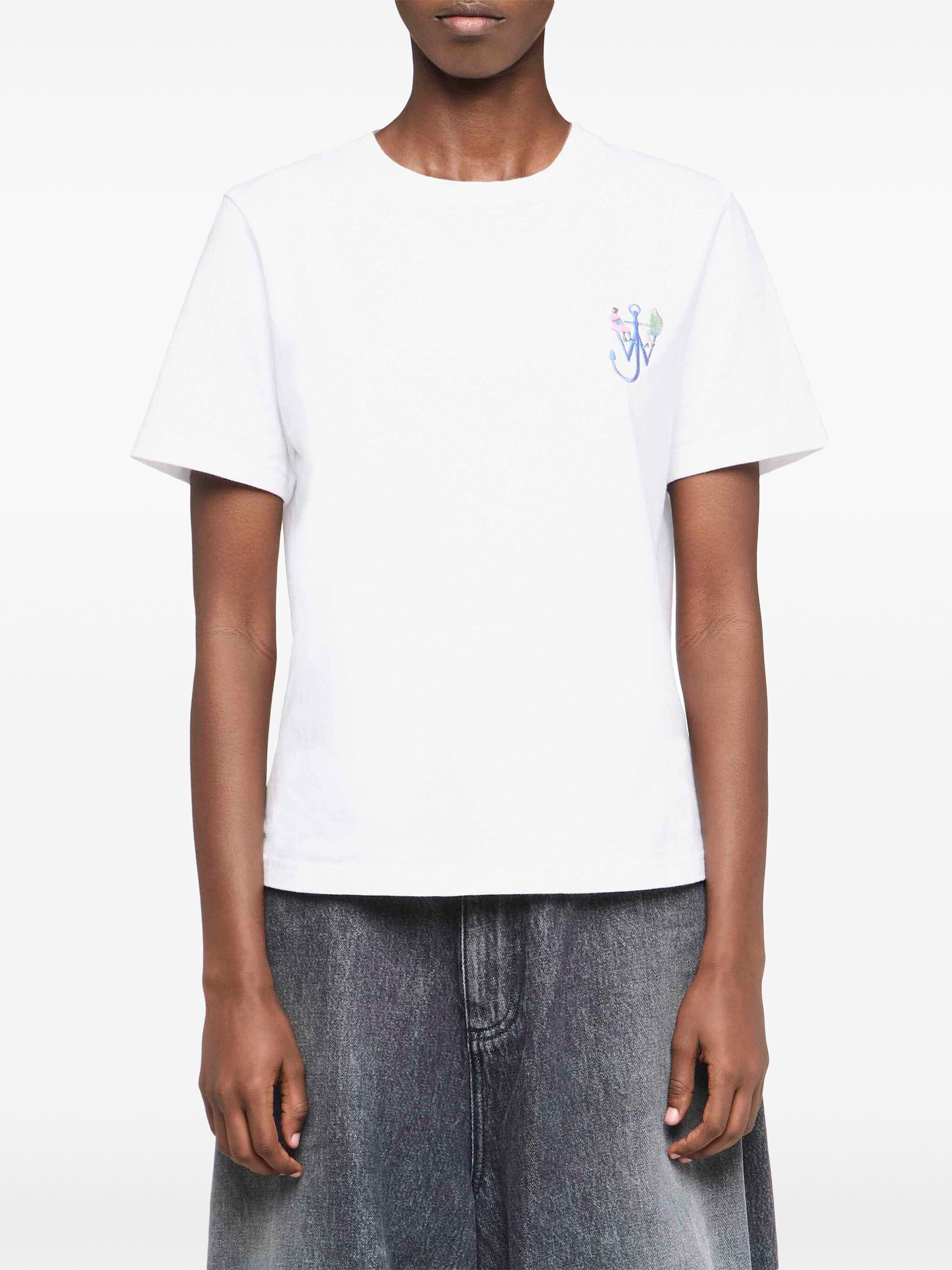 JW ANDERSON Embroidered Anchor Back Print T-Shirt - Women