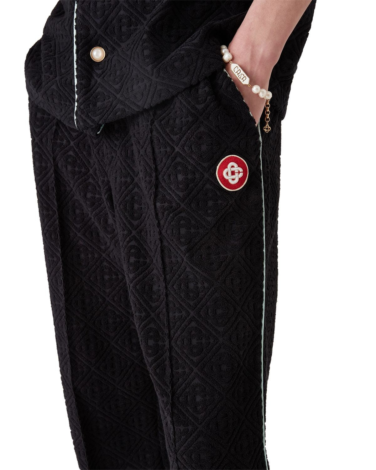 CASABLANCA Luxurious Towelling Joggers for Men