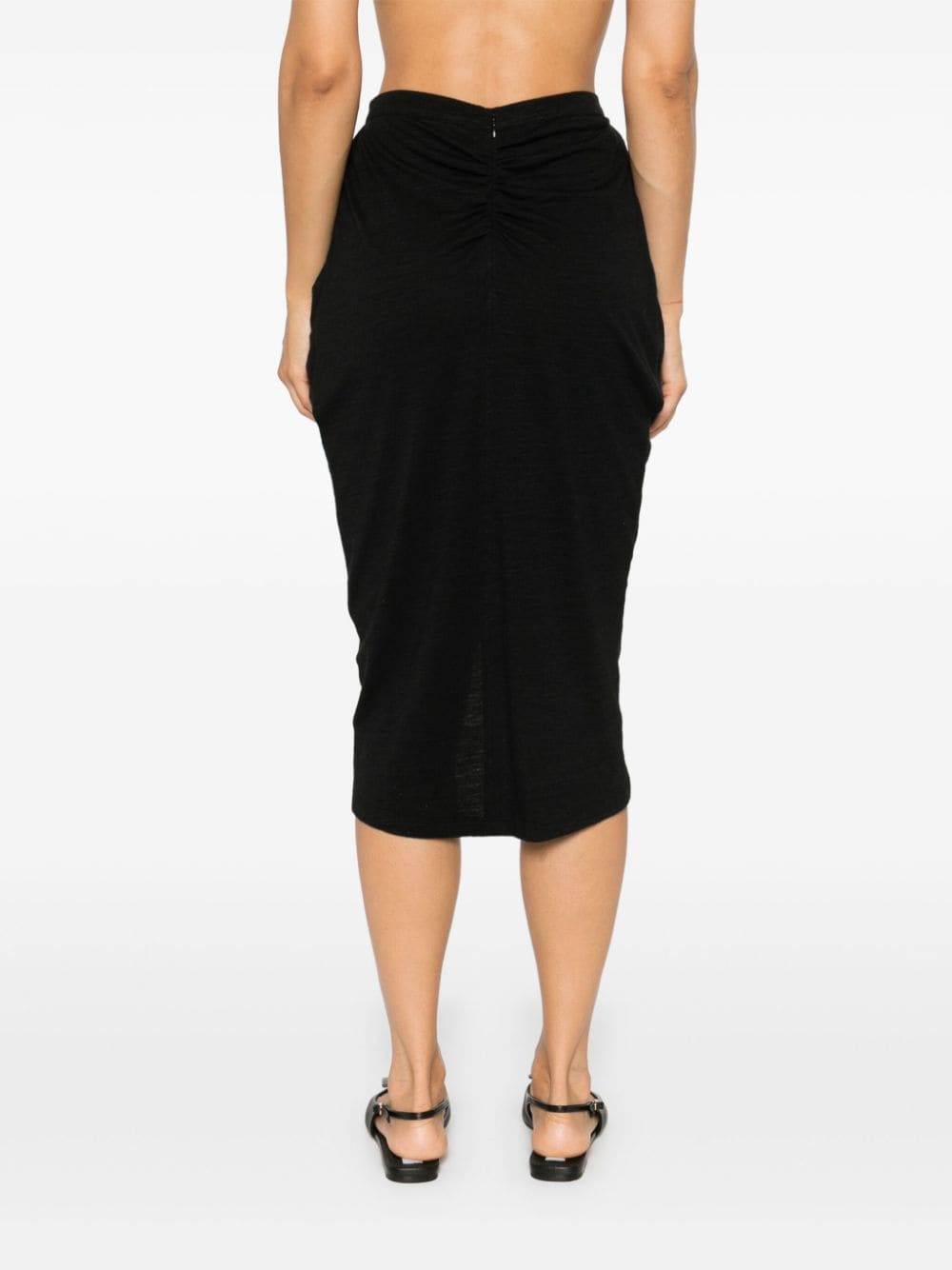 ISABEL MARANT ETOILE High-Waisted Midi Skirt with Draped Design