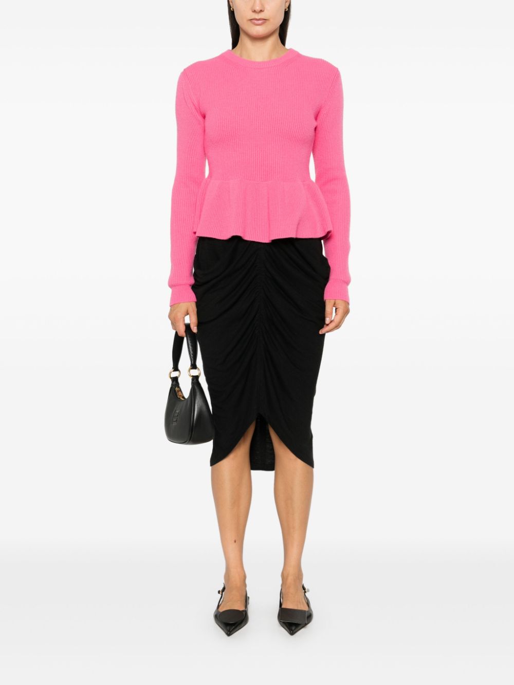 ISABEL MARANT ETOILE High-Waisted Midi Skirt with Draped Design