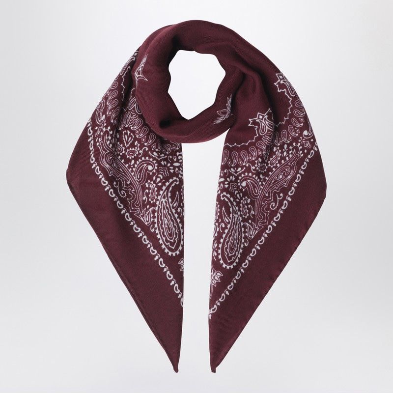 DESTIN Mini Paisley Print Wool Bandana Scarf for Men