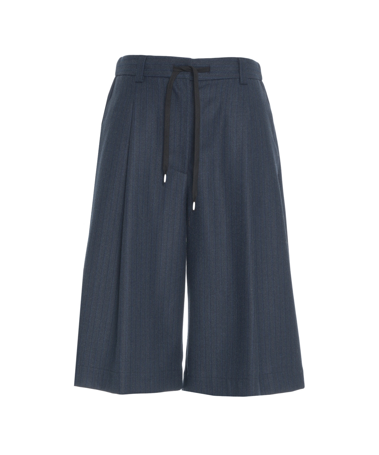 JUCCA Wide-Leg Pinstripe Bermuda Shorts for Women