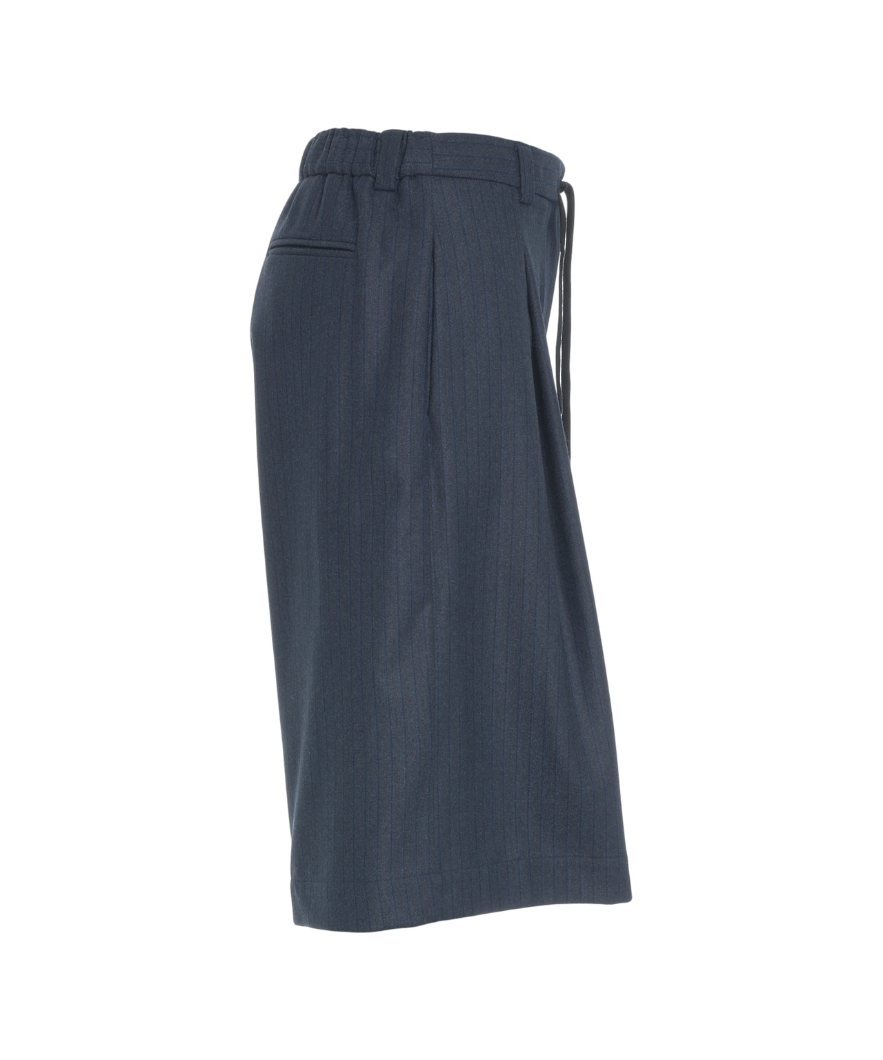 JUCCA Wide-Leg Pinstripe Bermuda Shorts for Women
