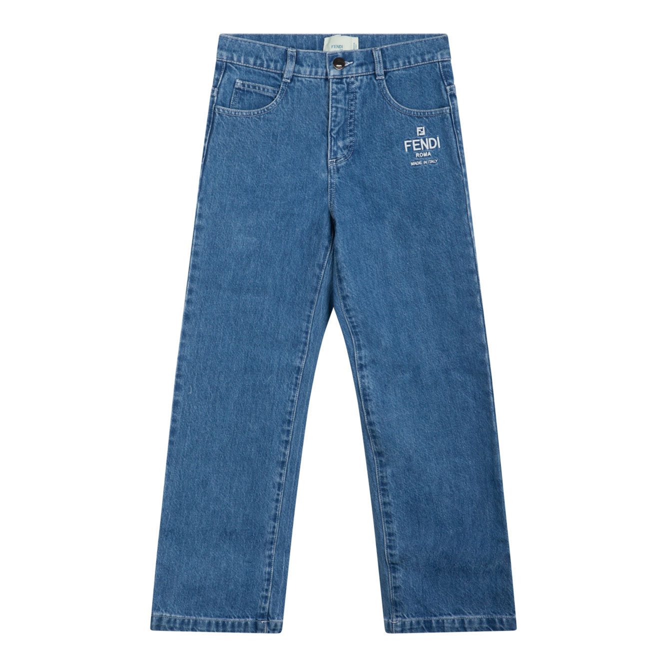 FENDI KIDS Mini Cotton Jeans for Girls - Fall/Winter 2024