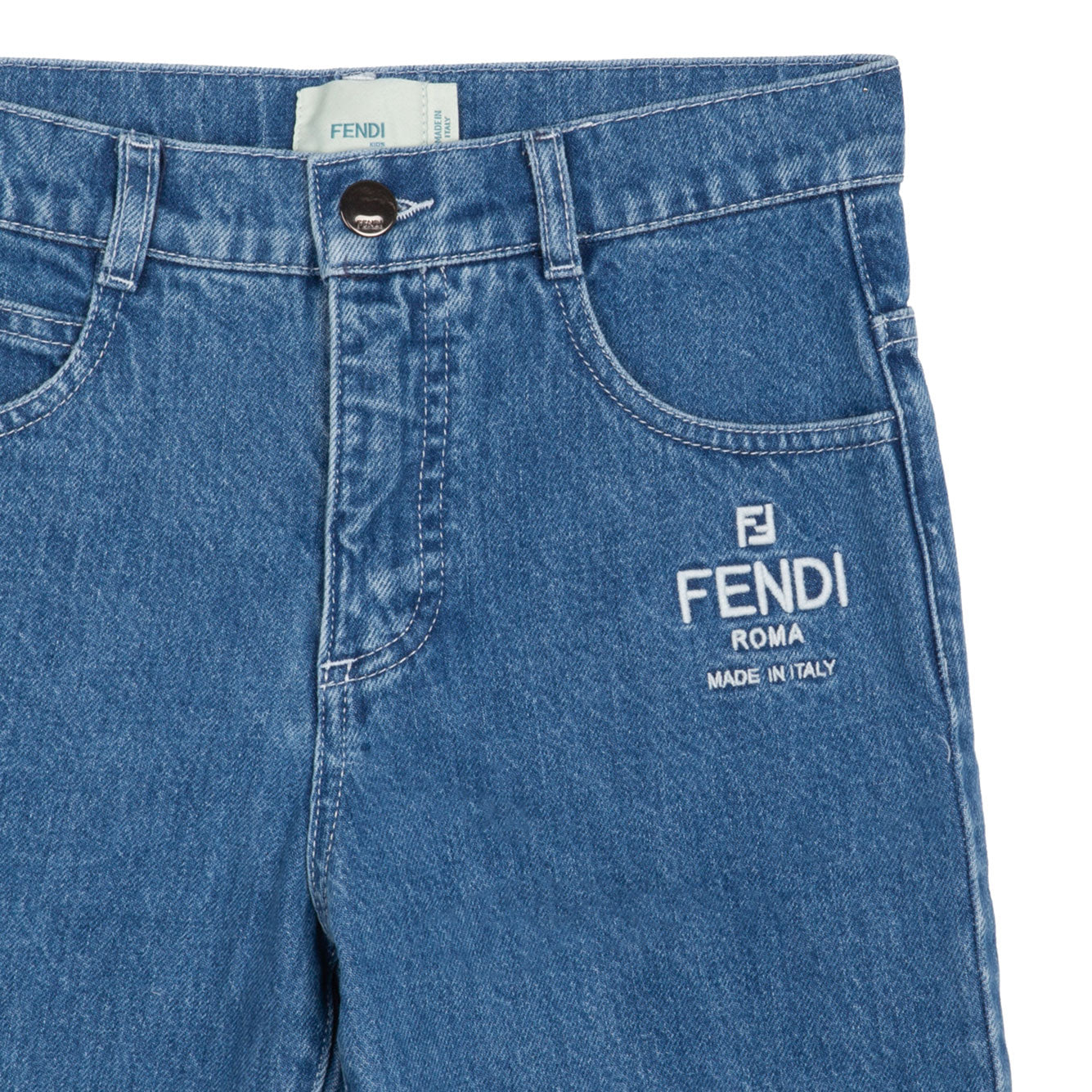 FENDI KIDS Mini Cotton Jeans for Girls - Fall/Winter 2024