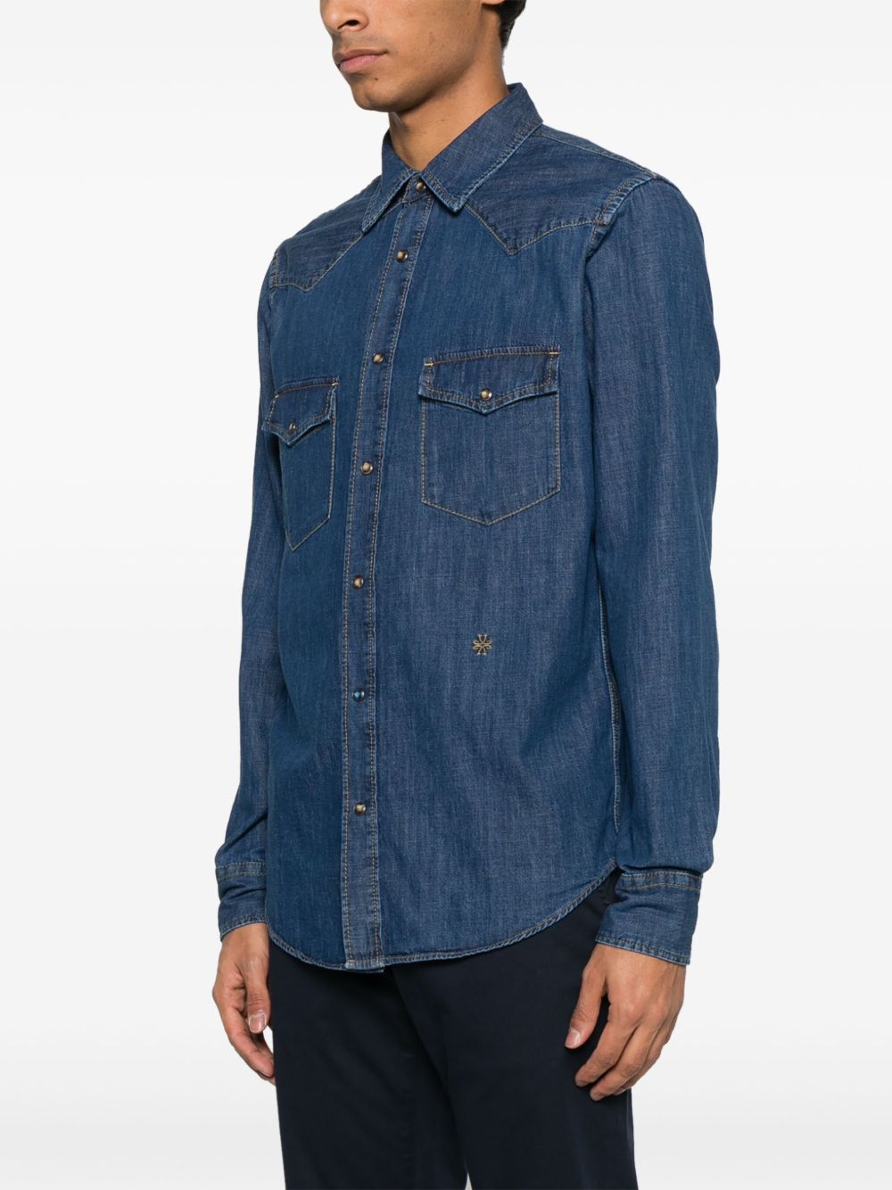 JACOB COHEN Cotton Western Shirt - Men’s Stylish Mini Fit