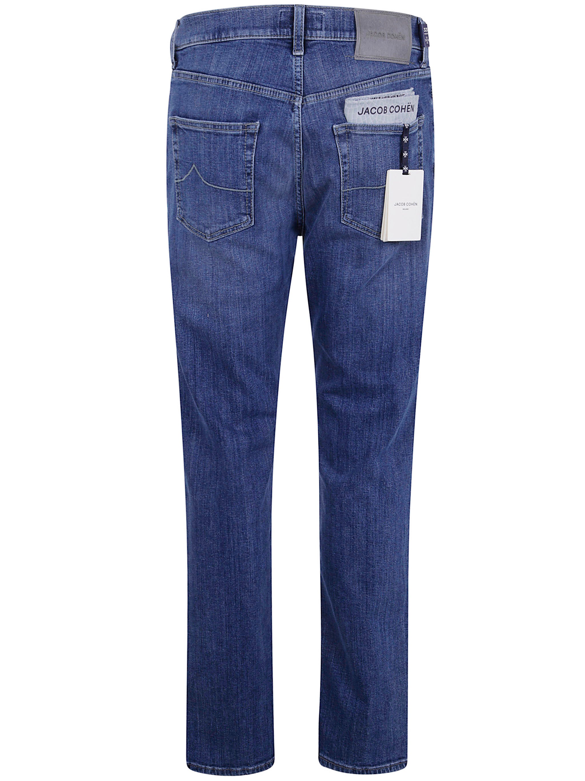 JACOB COHEN Regular Straight Fit Denim Pants with 5 Pockets