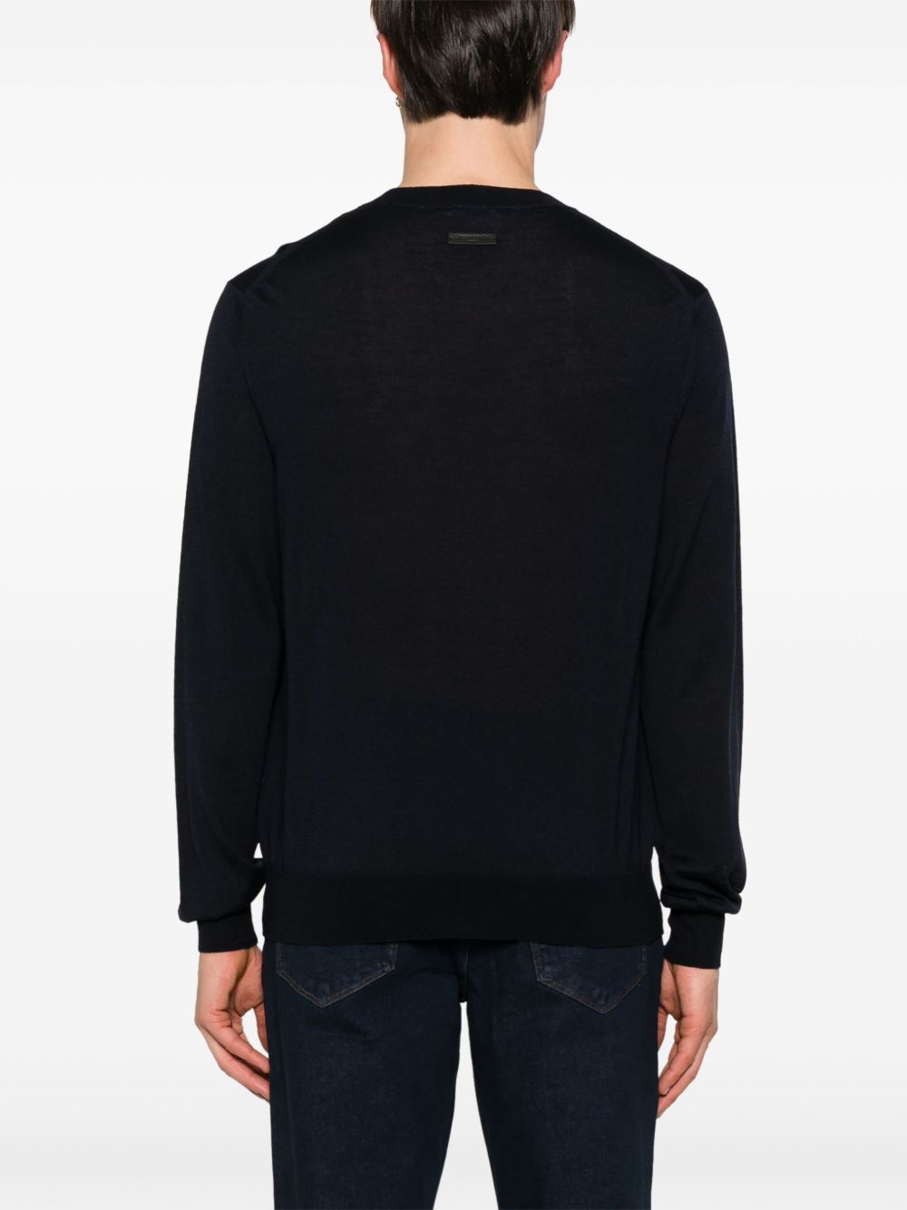 JACOB COHEN Wool and Silk Crewneck Sweater