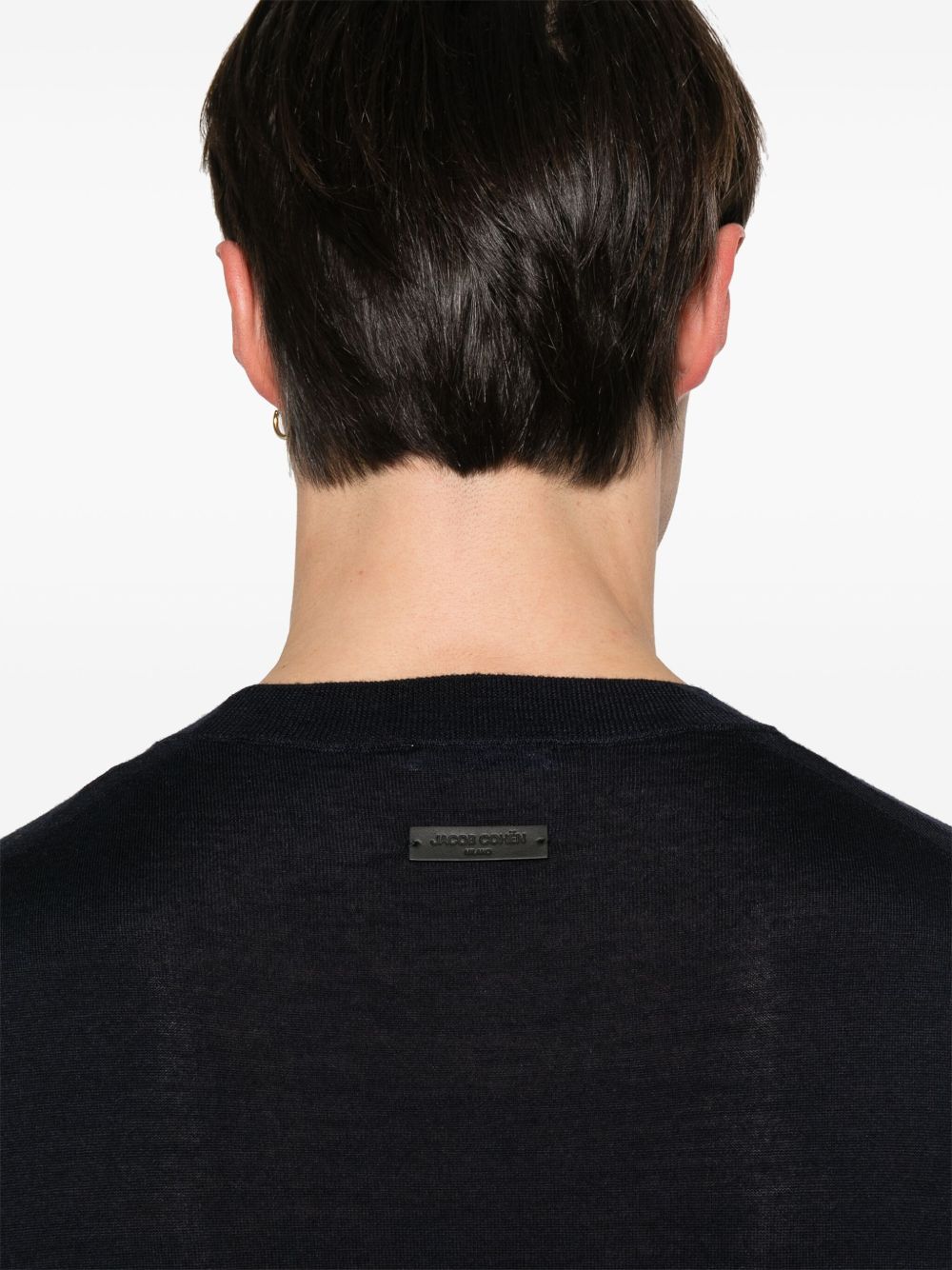 JACOB COHEN Wool and Silk Crewneck Sweater