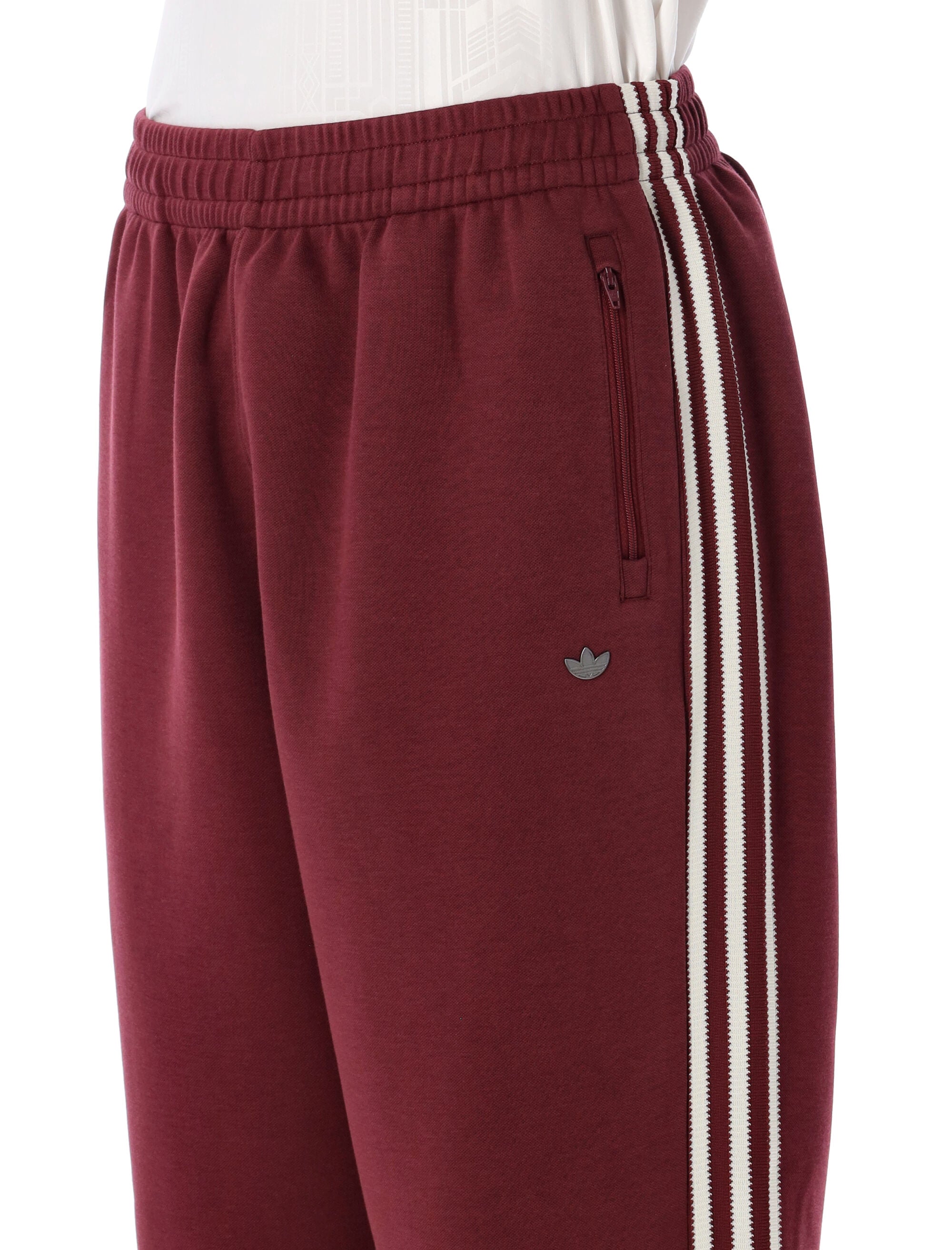 ADIDAS ORIGINALS Premium Cotton Track Pants with 3-Stripes - Size L