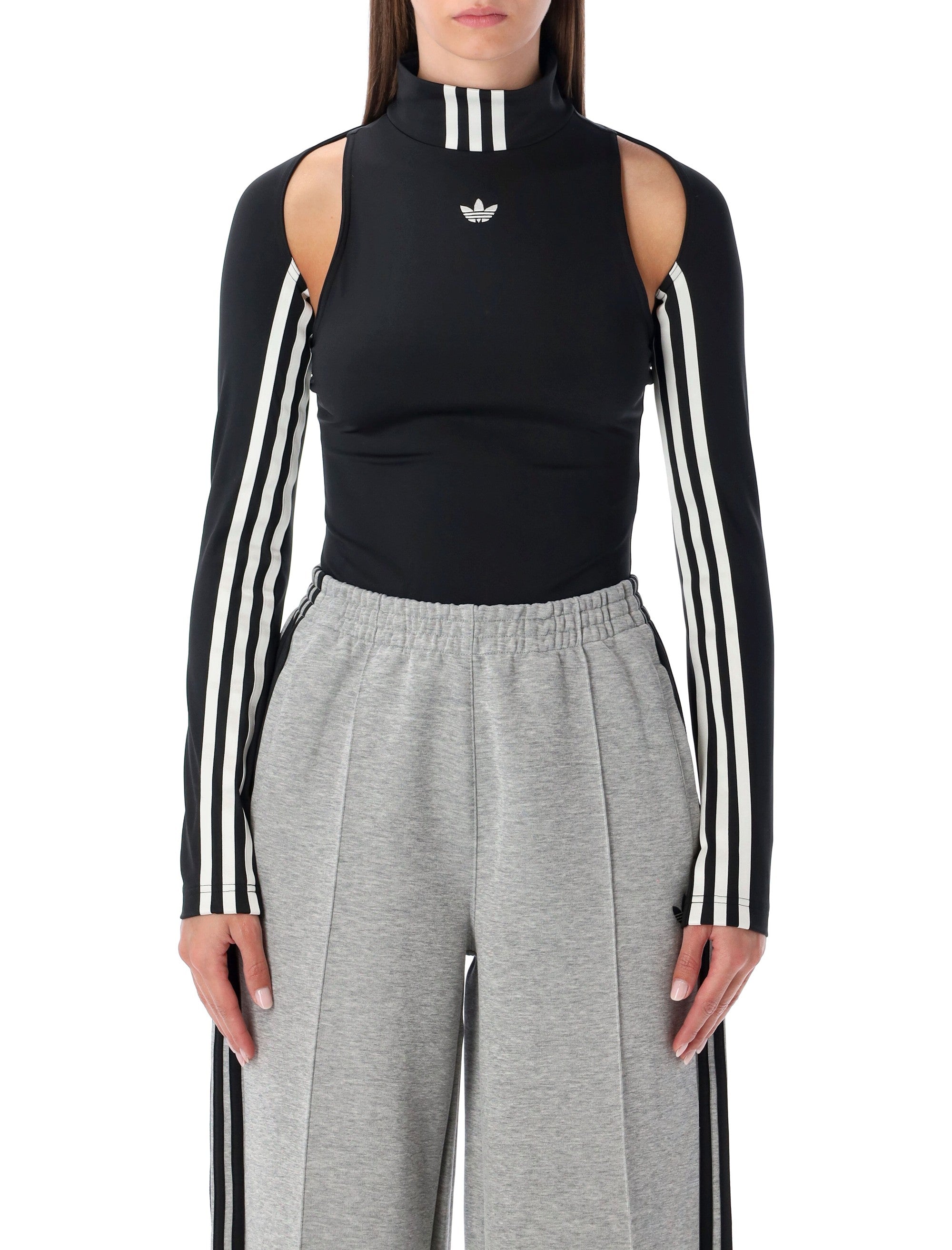 ADIDAS ORIGINALS Two-in-One Compression Bodysuit with Cropped Bolero - Size S
