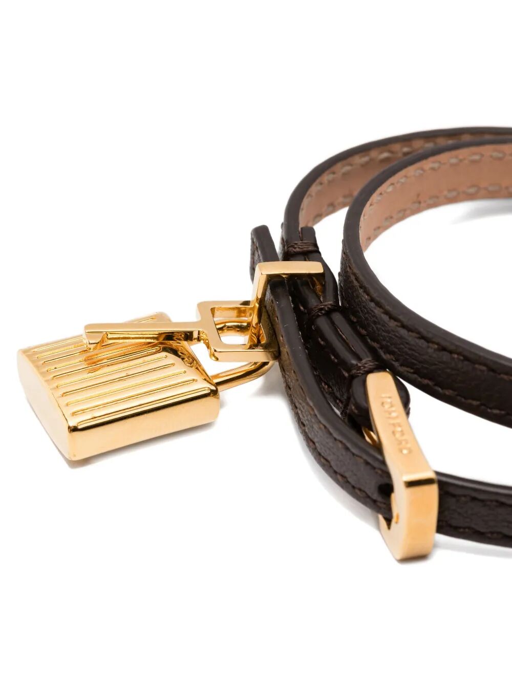 TOM FORD Padlock Leather Bracelet