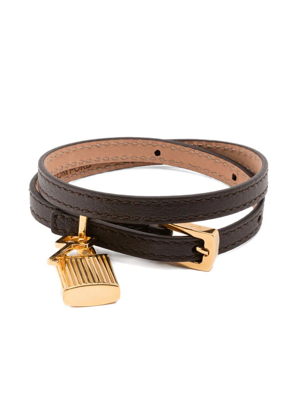TOM FORD Padlock Leather Bracelet