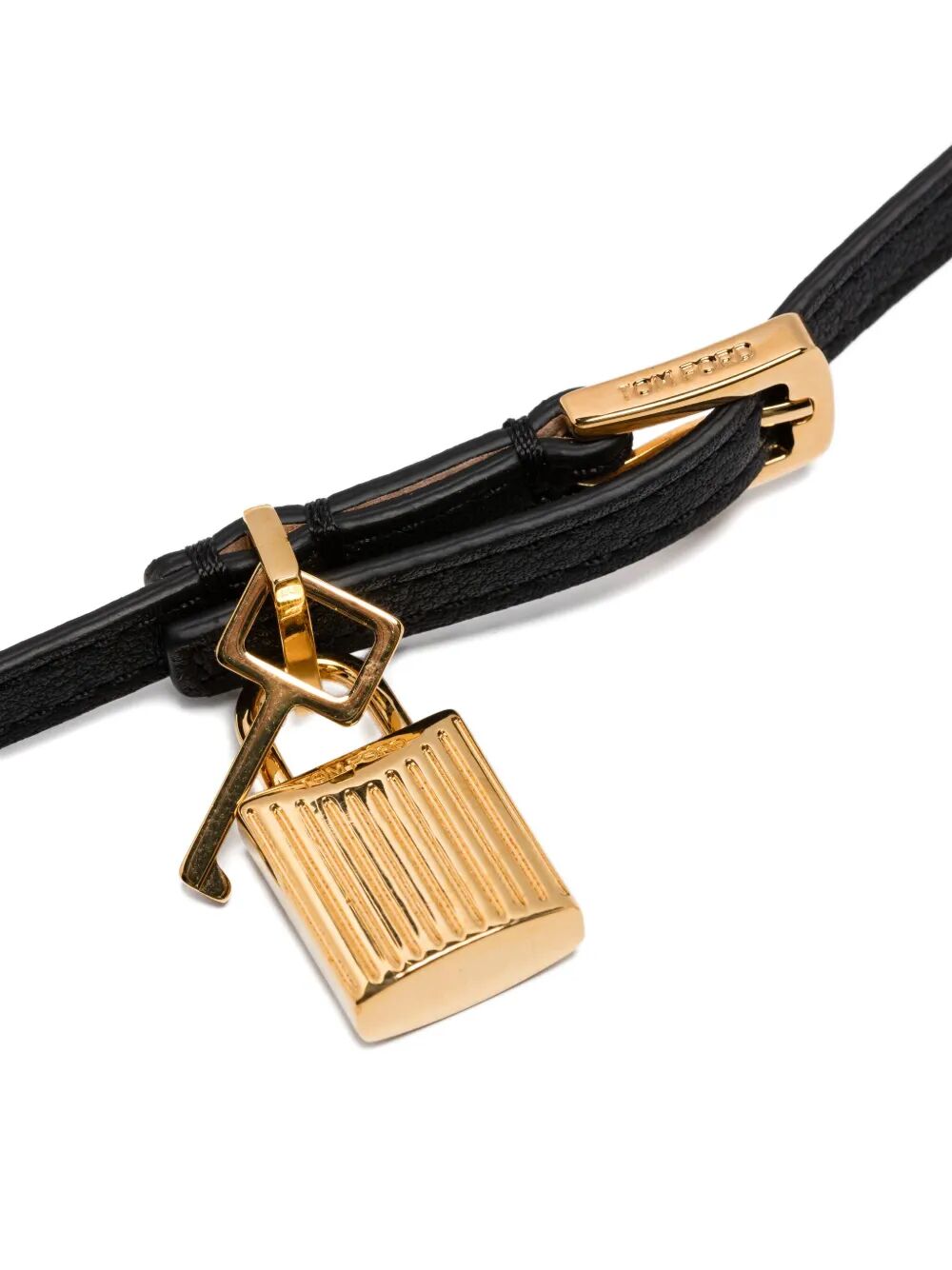 TOM FORD Padlock Leather Bracelet
