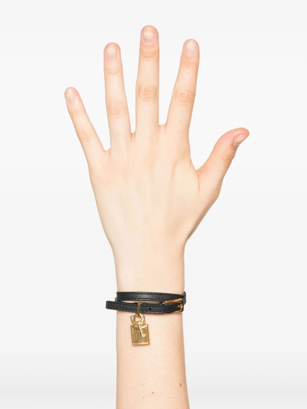 TOM FORD Padlock Leather Bracelet