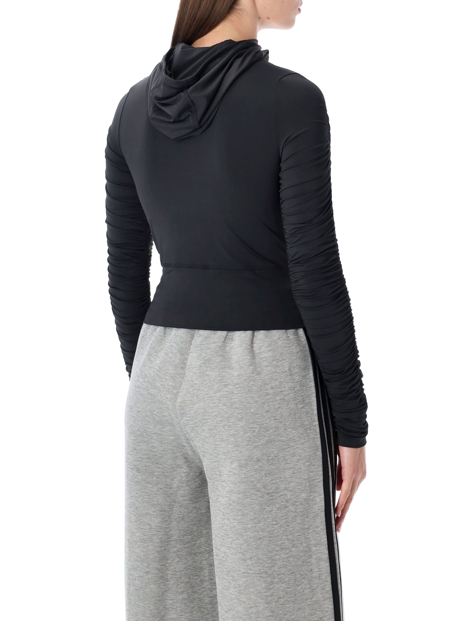 ADIDAS ORIGINALS Slim Fit Ruched Training Jacket - Women's S