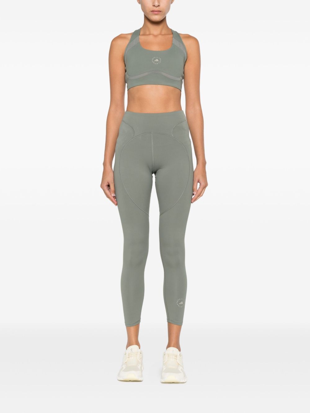 ADIDAS BY STELLA MCCARTNEY Racer Back Seamless Gym Bra with Logo Detail