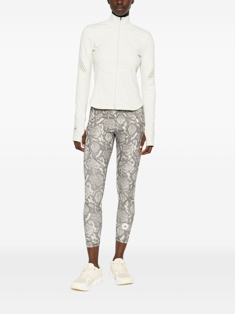 ADIDAS BY STELLA MCCARTNEY High Waist Snakeskin Print Leggings - Ankle Length