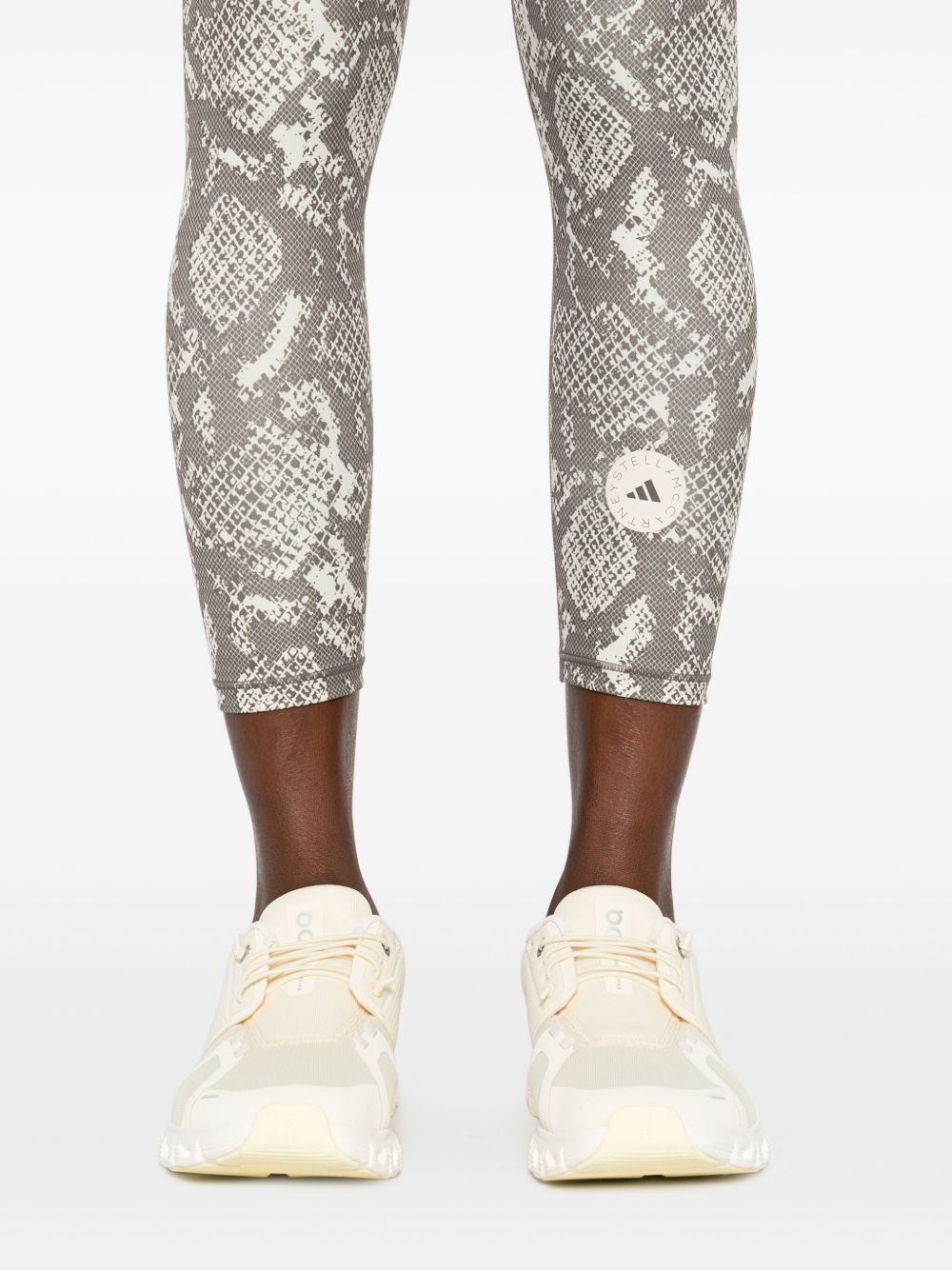 ADIDAS BY STELLA MCCARTNEY High Waist Snakeskin Print Leggings - Ankle Length