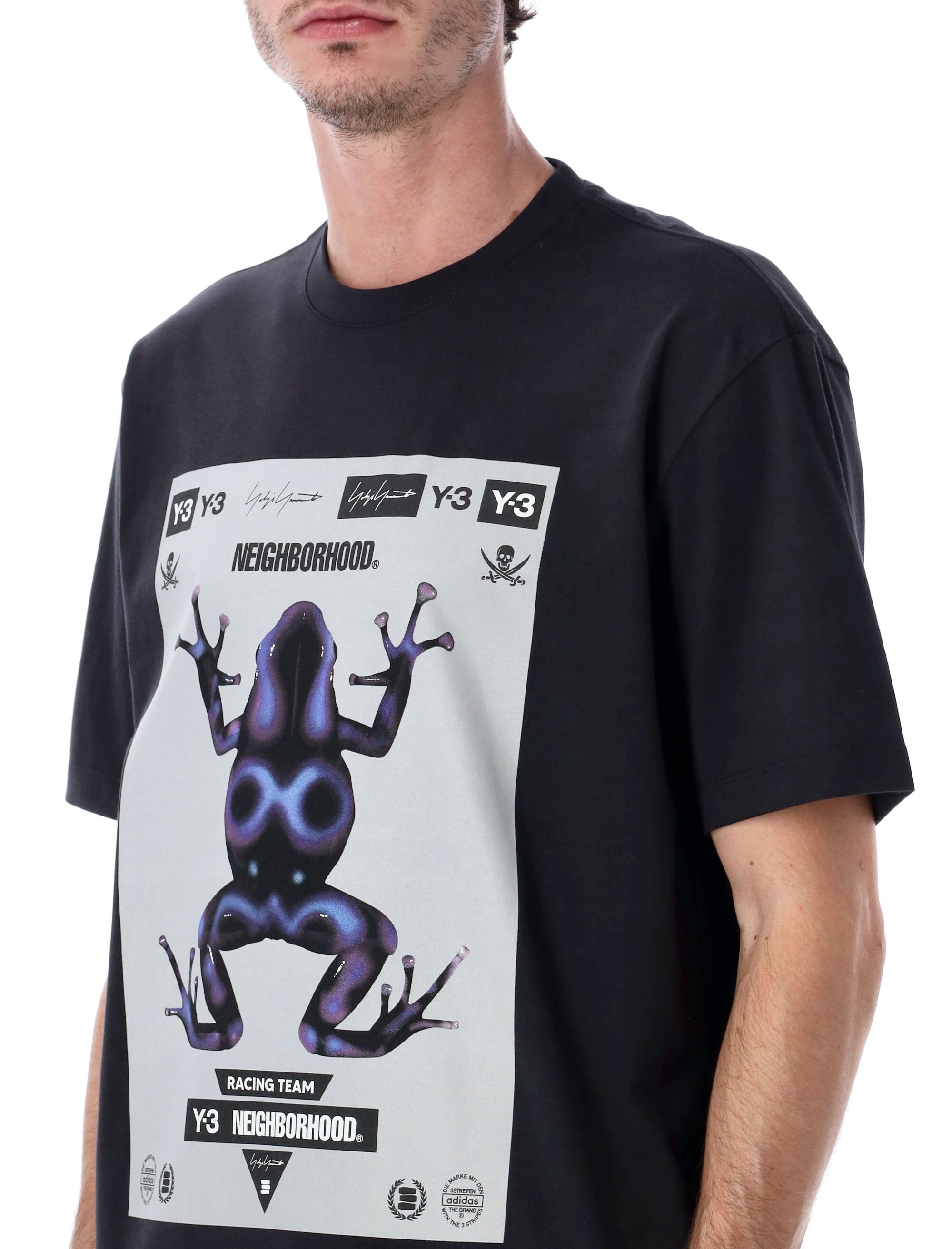 Y-3 X NEIGHBORHOOD Oversized Frog Graphic Cotton T-Shirt