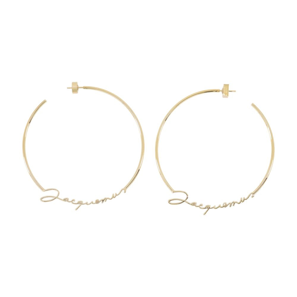 JACQUEMUS Logo-Textual Hoop Earrings