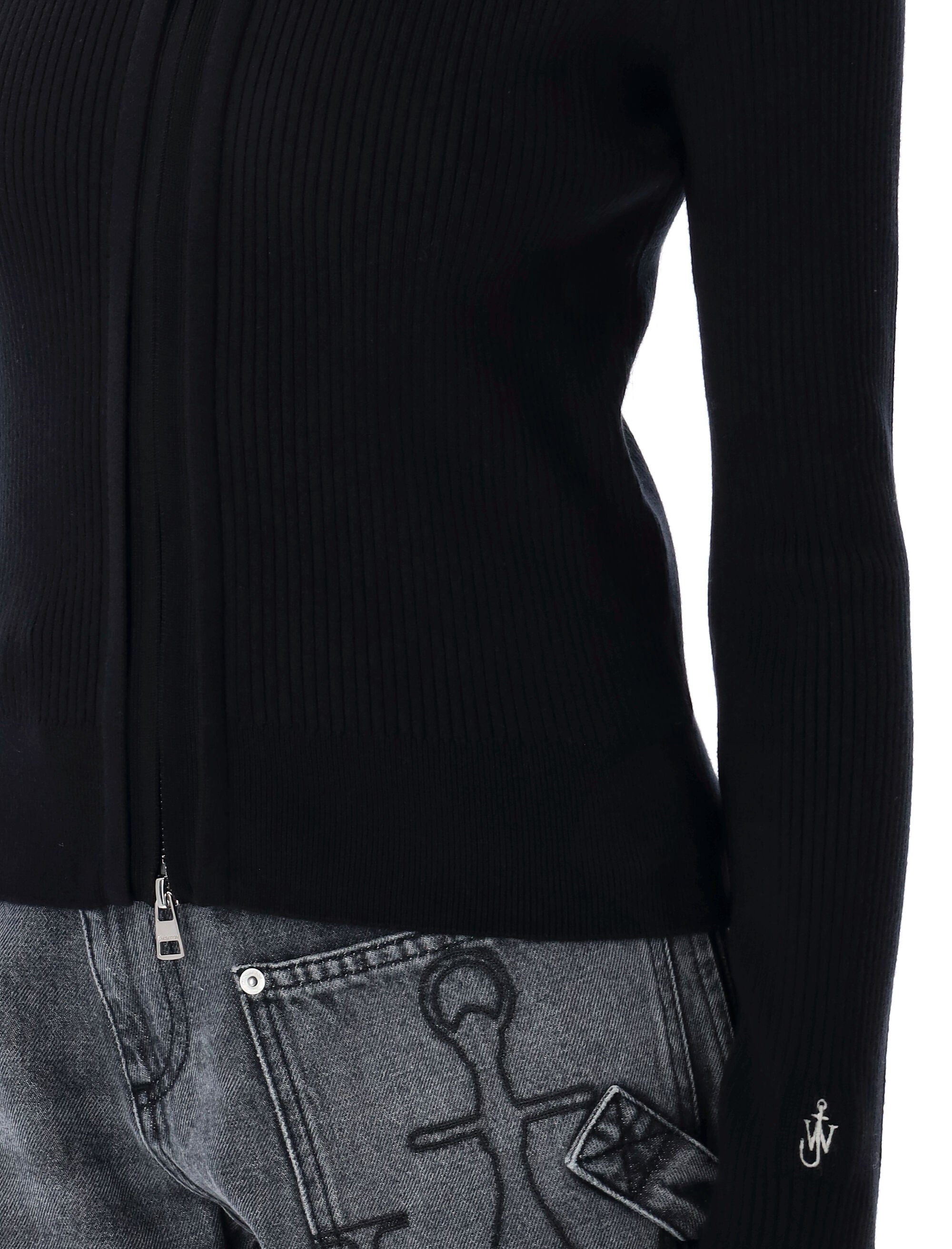 JW ANDERSON Fitted Zip-Up Cardigan