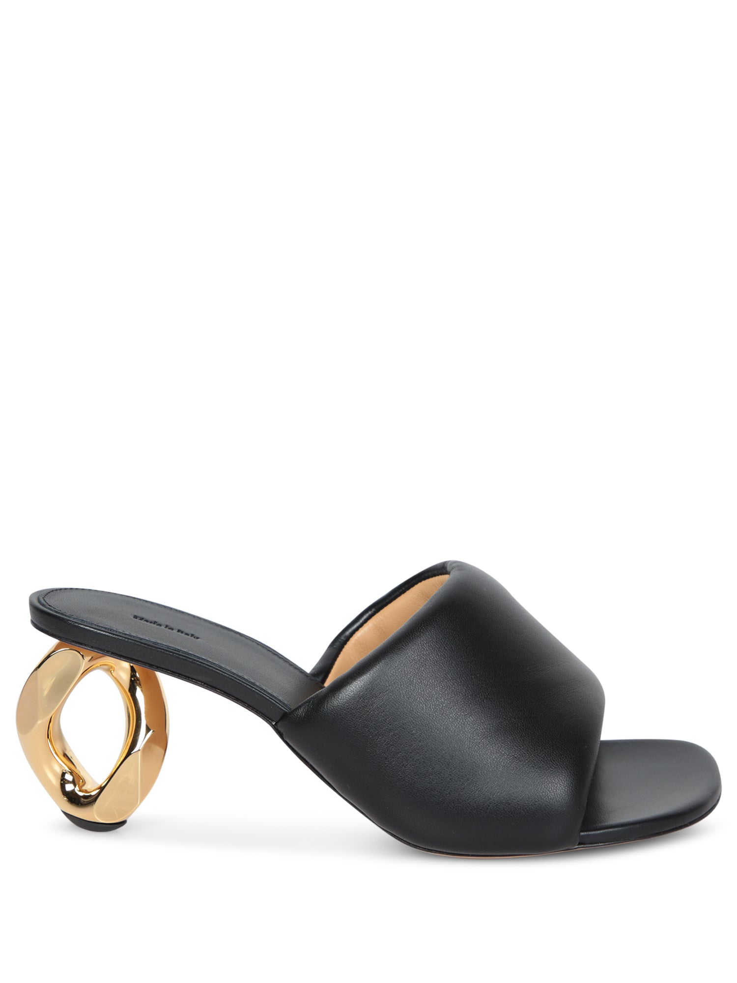 JW ANDERSON Elegant Slip-On Sandals with Gold Chain Heel