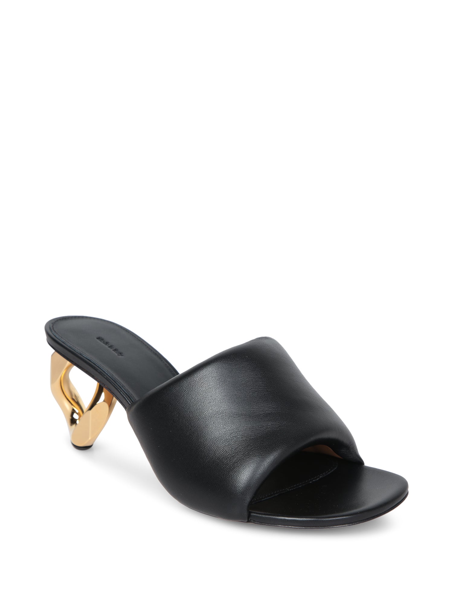 JW ANDERSON Elegant Slip-On Sandals with Gold Chain Heel