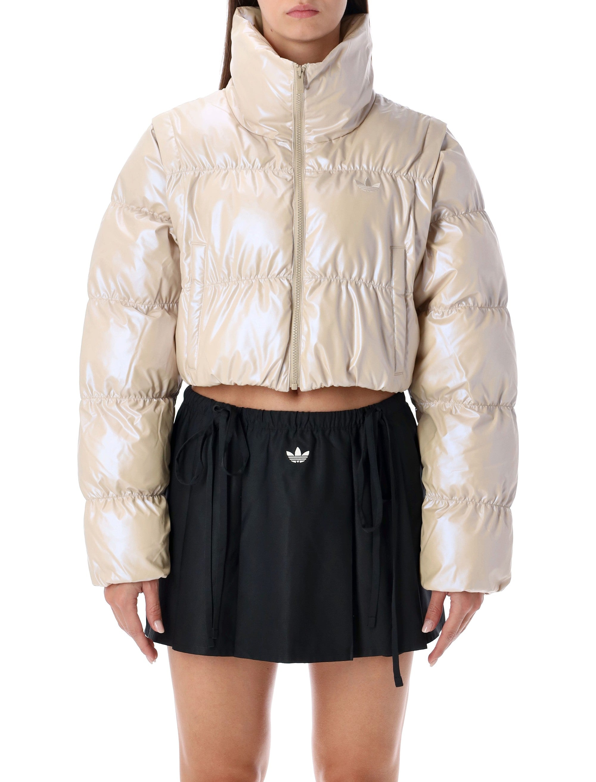 ADIDAS ORIGINALS Glossy Cropped Puffer Jacket - Mini Fit