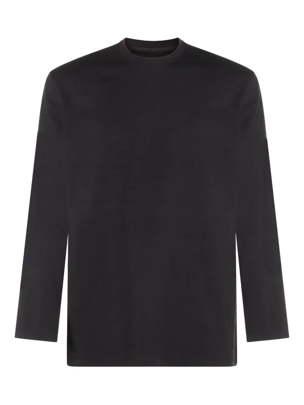 Y-3 Long Sleeve Logo Cotton T-Shirt