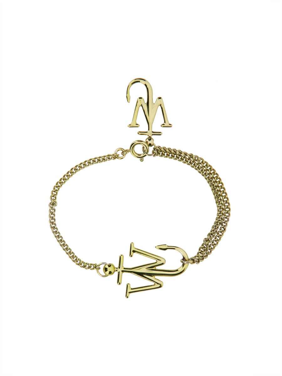 JW ANDERSON Anchor Bracelet with Hook Closure and Logo Pendant