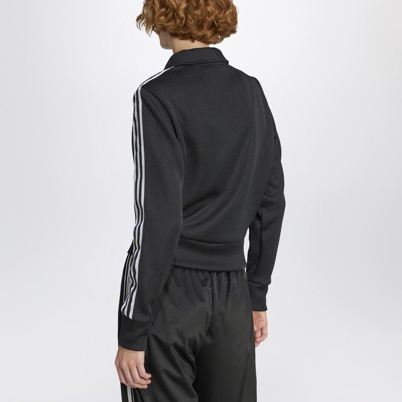 ADIDAS ORIGINALS Zip-Up Sweatshirt with White Stripes for Women
