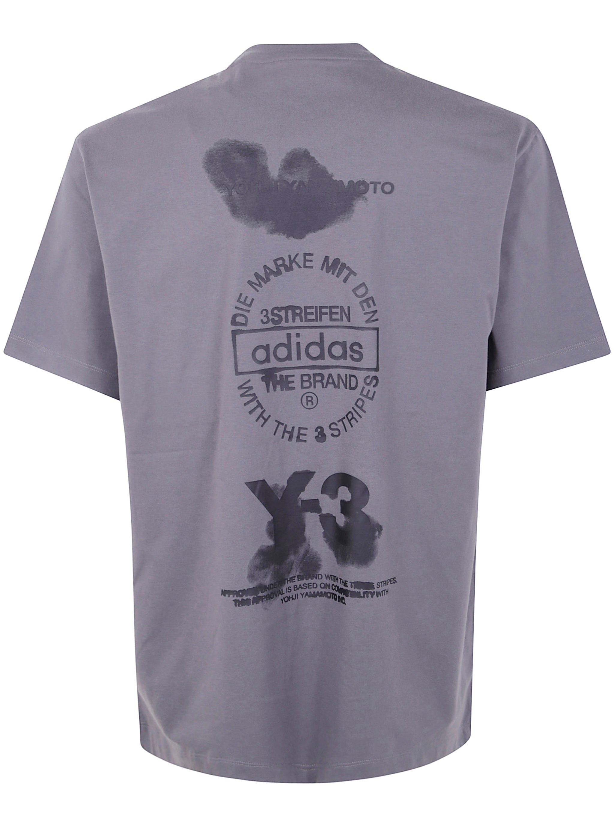 Y-3 Logo Print Round Neck T-Shirt