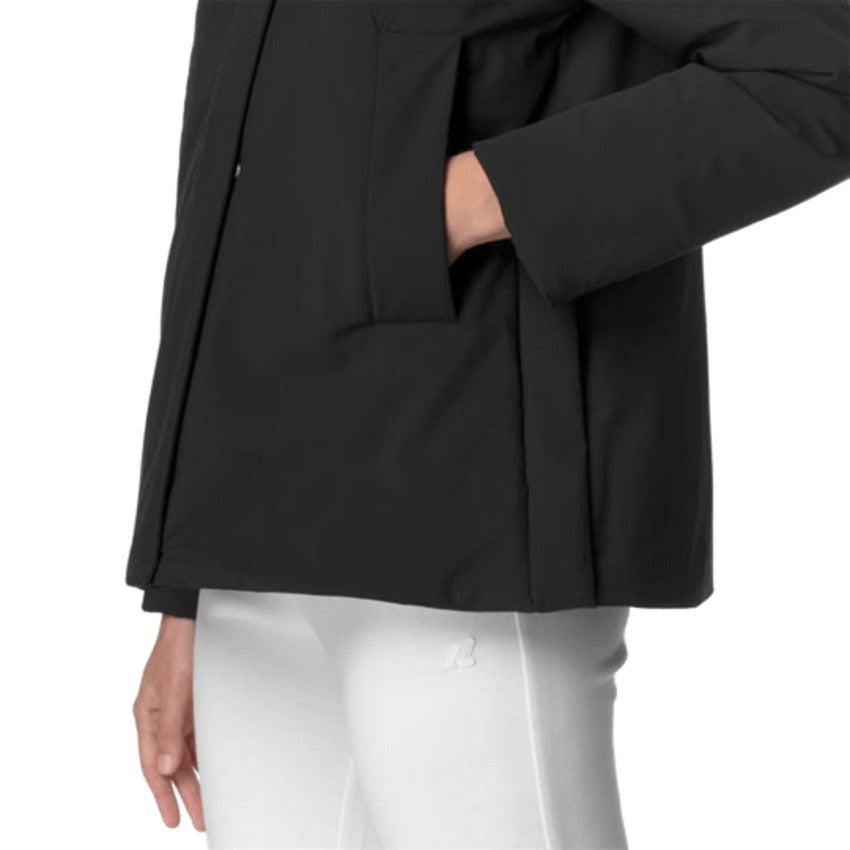 K-WAY Elegant Women's Short Jacket with Removable Hood