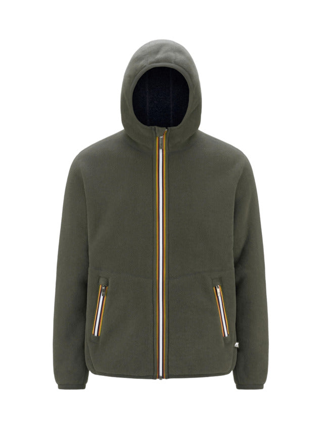 K-WAY Reversible Men's Sweatshirt with High Collar