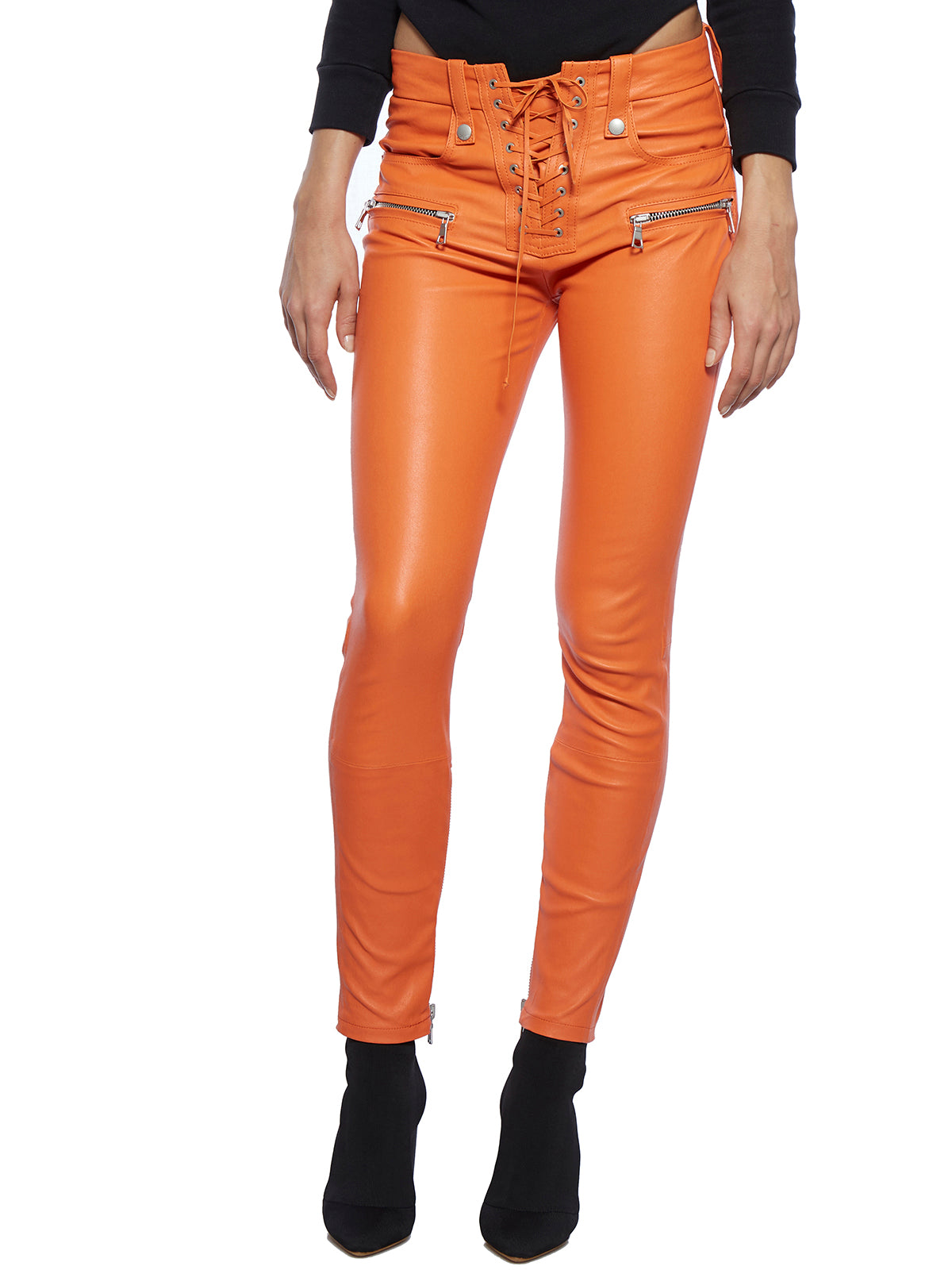 BEN TAVERNITI UNRAVEL Lace-Up Skinny Pants