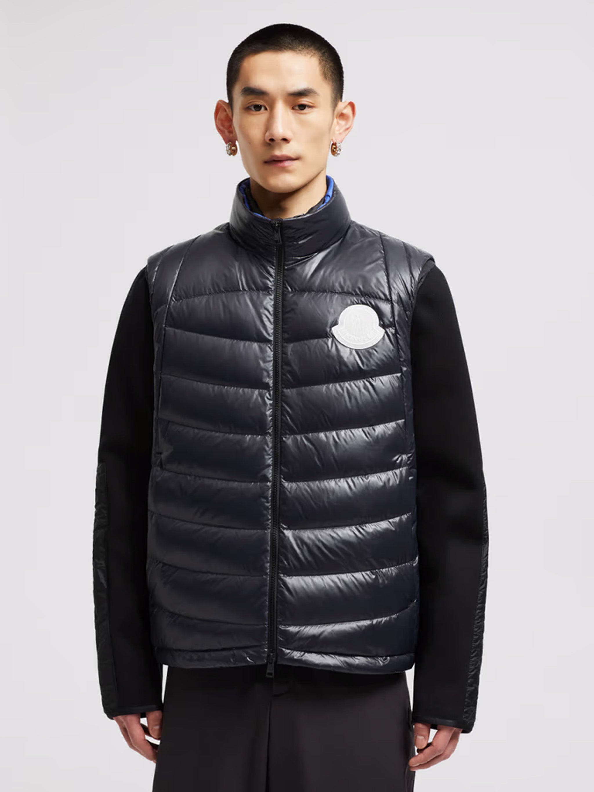 MONCLER Men's Down-Filled Gilet with Pull-Out Hood - Size 2