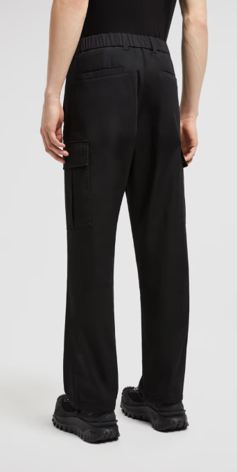 MONCLER Cotton Blend Trousers for Men - SS25 Collection
