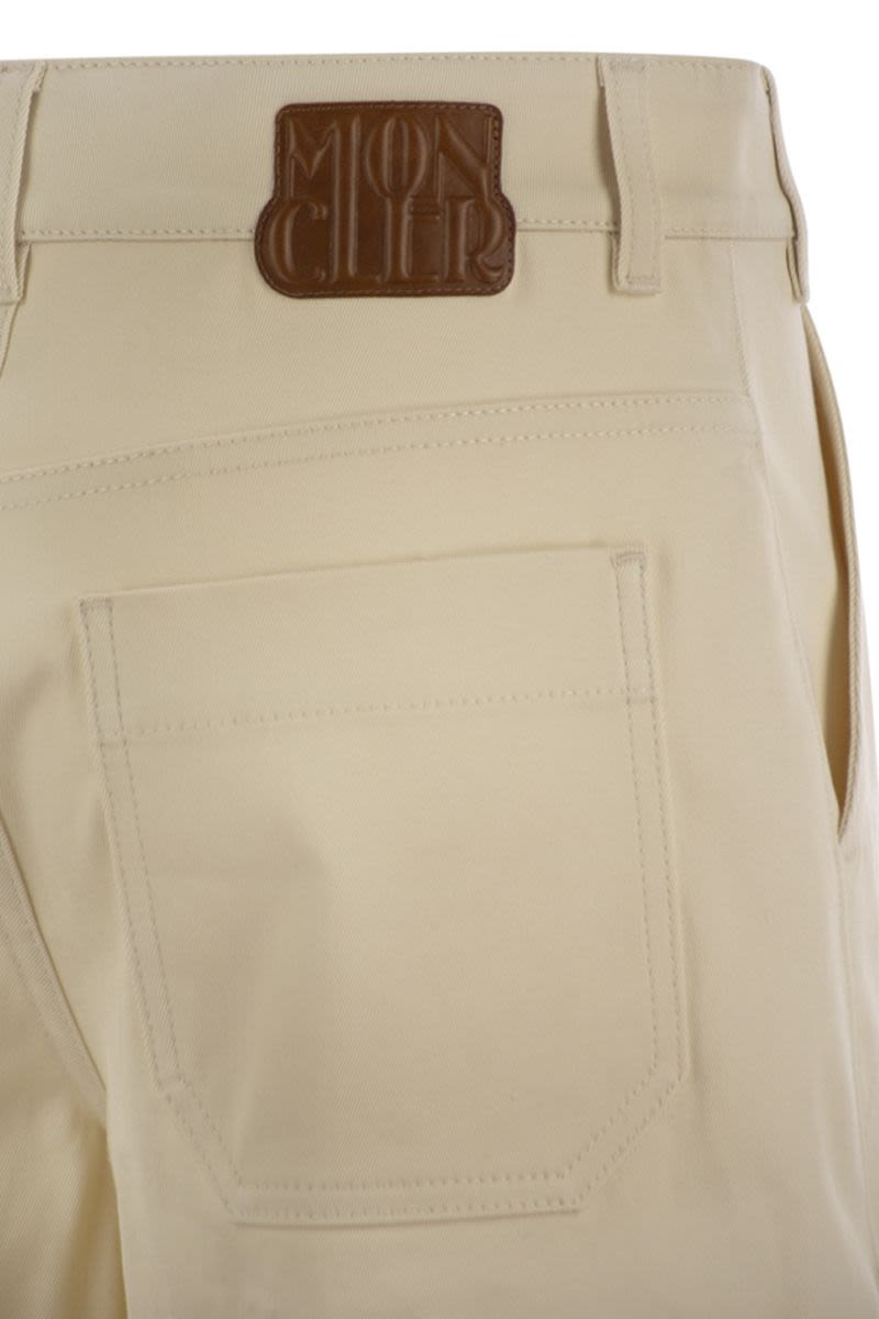 MONCLER Stretch Cotton Gabardine Mini Shorts for Women