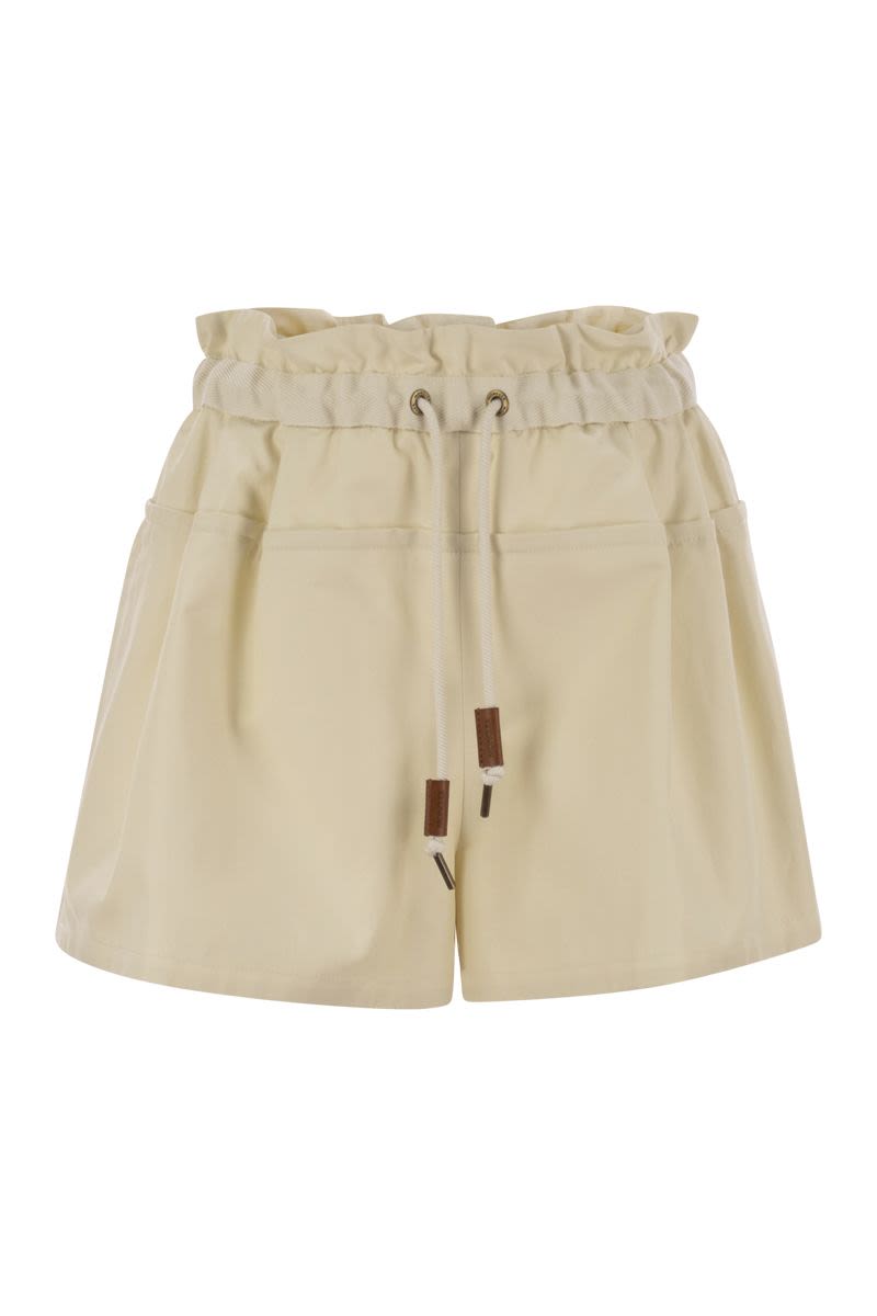 MONCLER Flared Cotton-Blend Shorts for Women