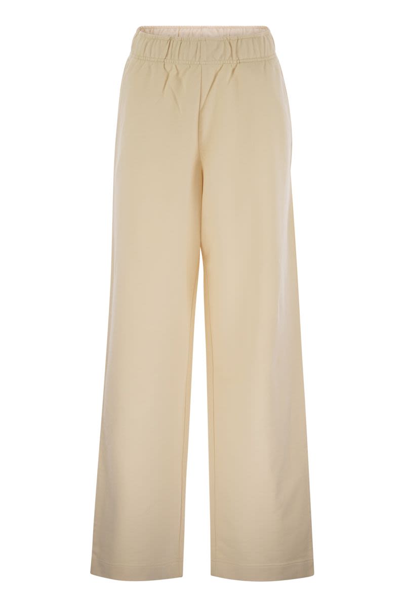 MONCLER Sophisticated Wide-Leg Cotton Sport Pants for Women