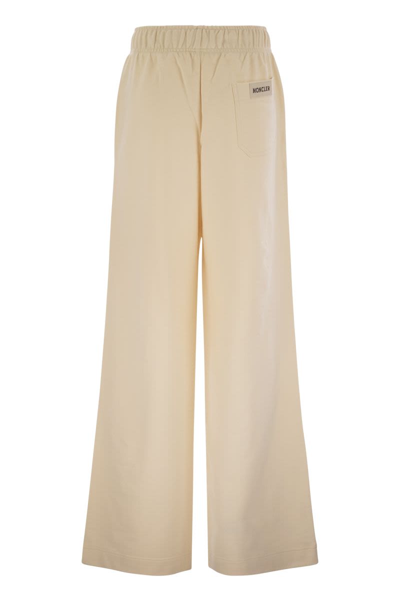 MONCLER Sophisticated Wide-Leg Cotton Sport Pants for Women